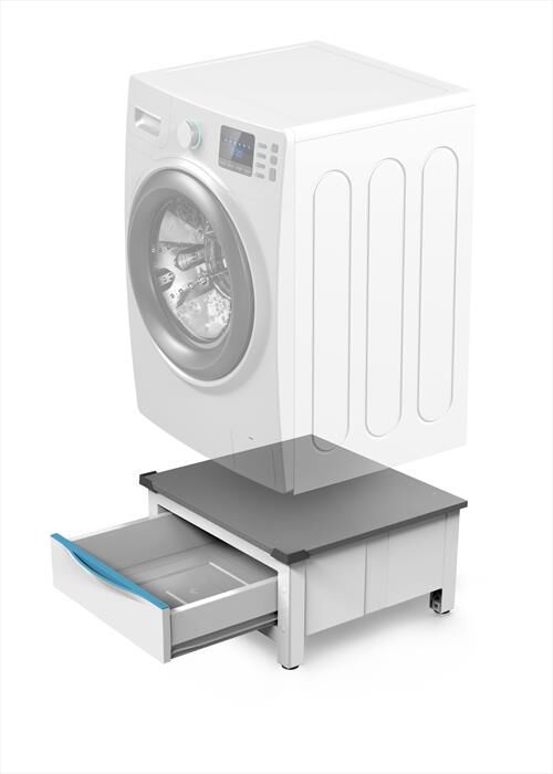 MELICONI - BASE SPACE EXTRA-Struttura bianca, ripiano grig