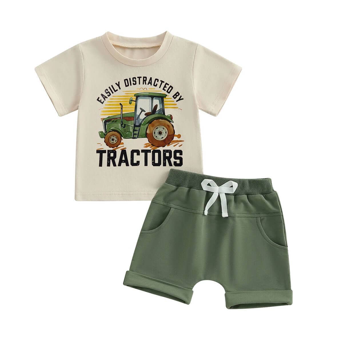 Short Sleeve Tractors Toddler Set
