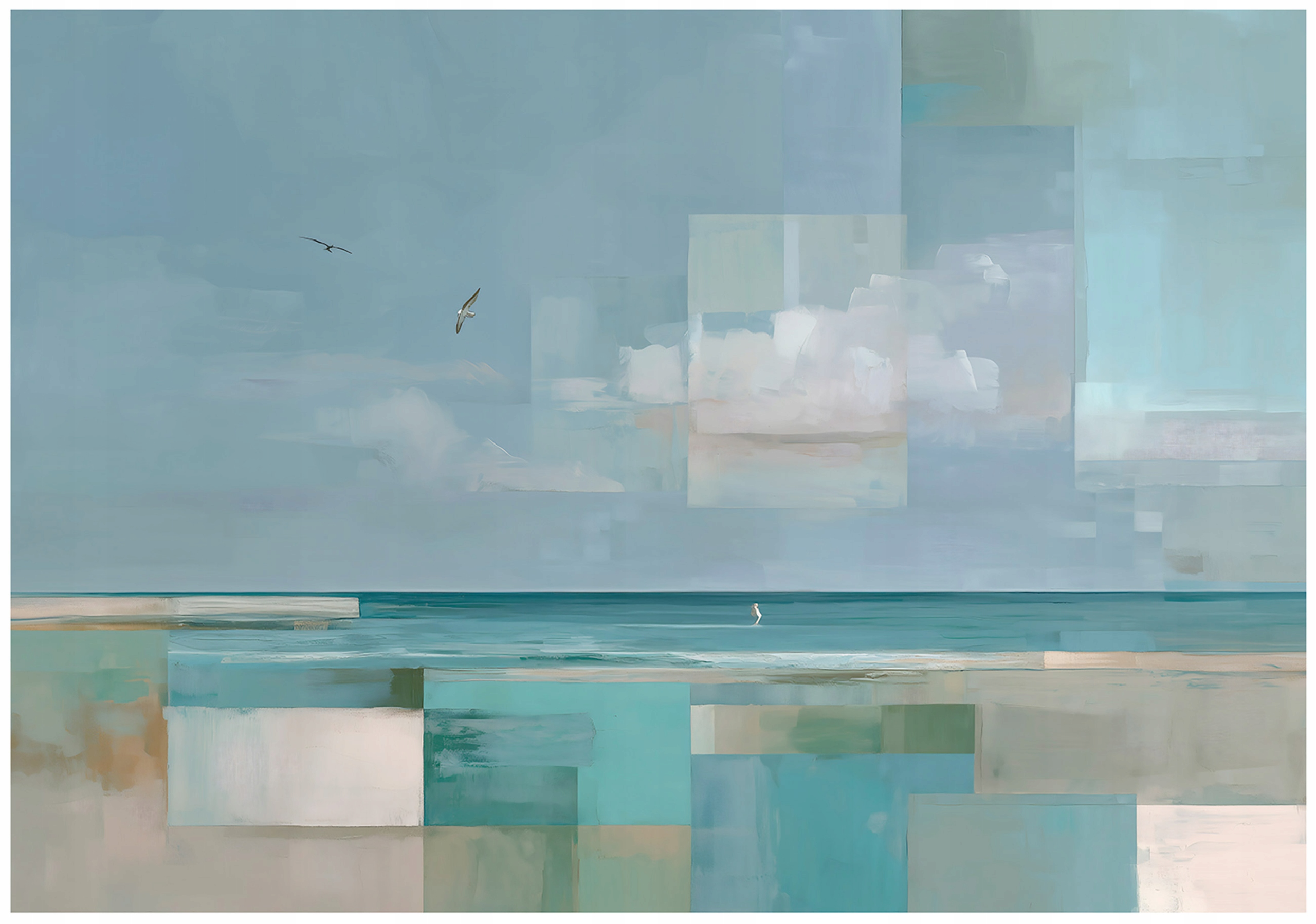 Photo wallpaper beach abstraction sea bedroom living room wallpaper non-woven