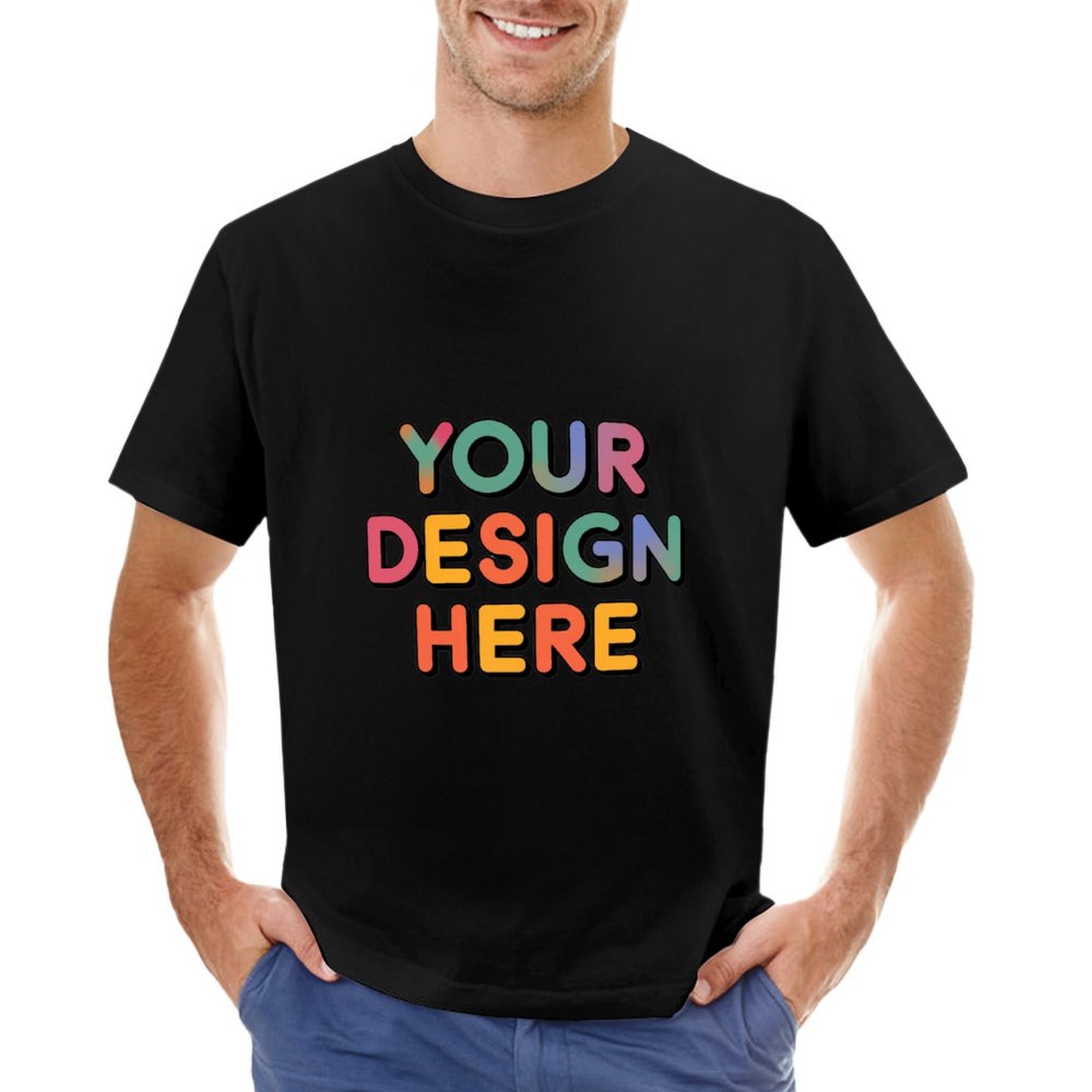Personalized Custom Men’s Exquisite Craftsmanship 150g Front Print Tee