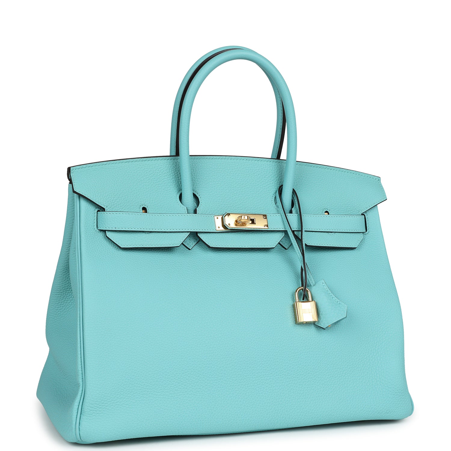 Birkin 35 Bleu Atoll Togo Gold Hardware