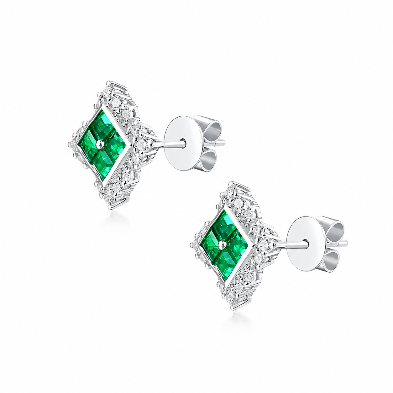 Vintage square stud earrings
