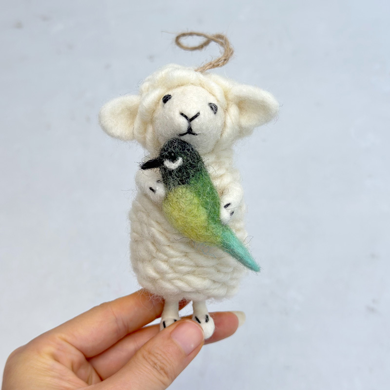Wool felt pendant cute plush toy
