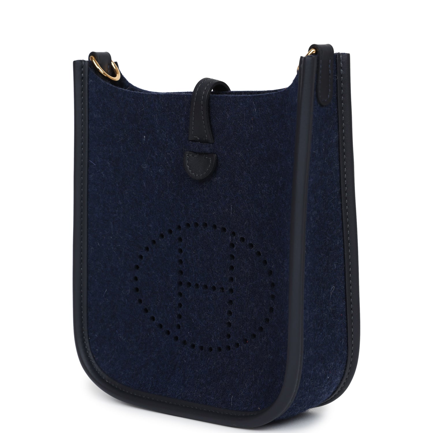 Evelyne TPM Bleu Nuit Feutre and Caban Swift Gold Hardware