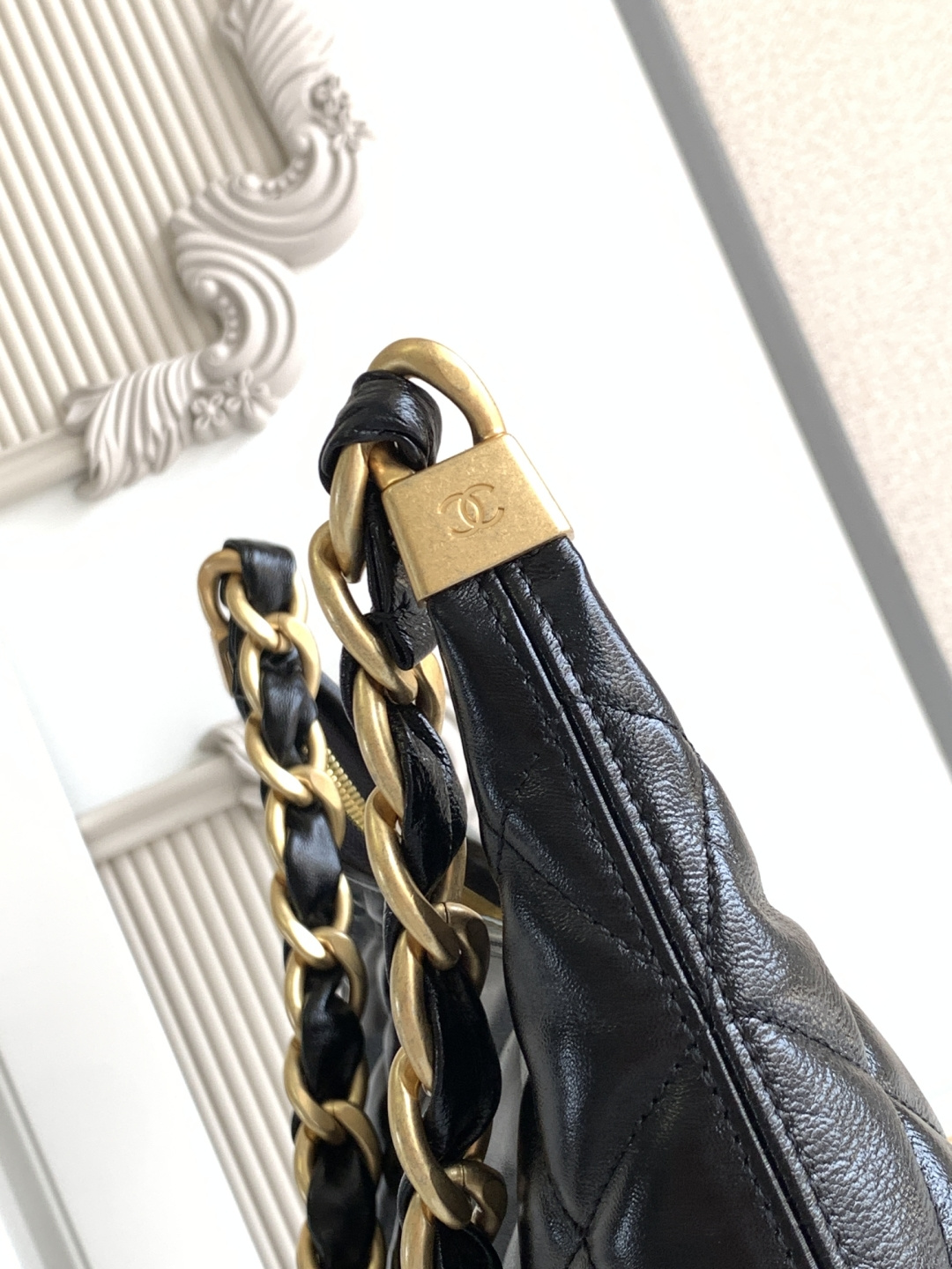 25 Black Hobo Bag (Model AS4382) - Mocuir