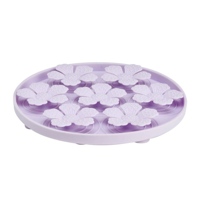 Little&Bigger Blossom 3D Slow Feeder i Silikon Lilla