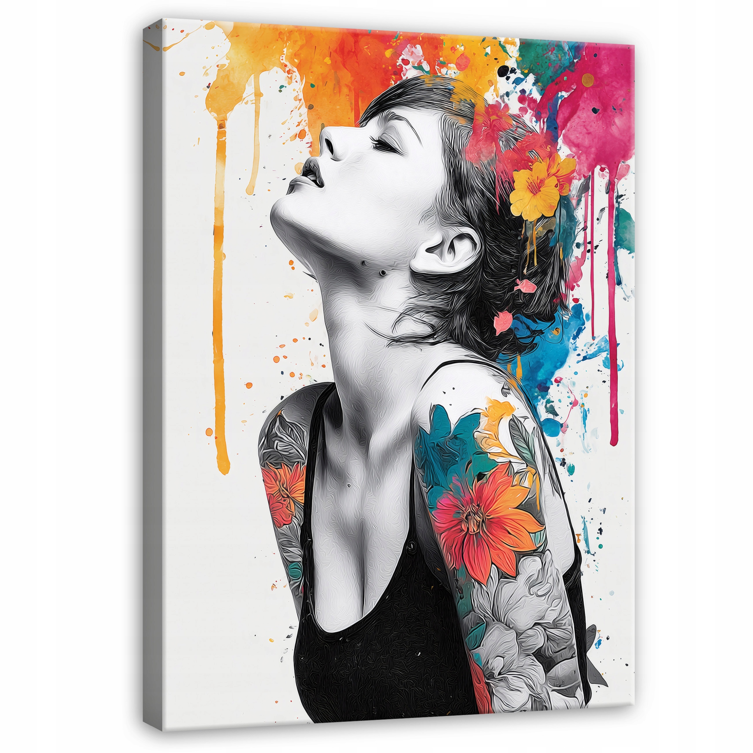 Abstract portrait painting of a woman for the bedroom or living room on canvas, 40x30