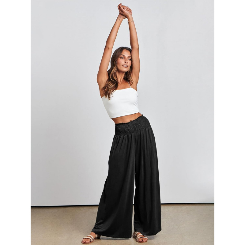 Women Palazzo Pants Summer Boho Wide Leg