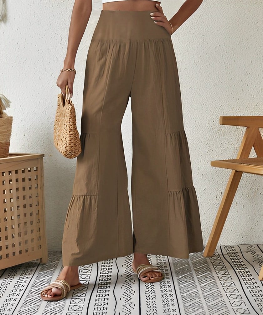 Women's Casual Layered Trousers