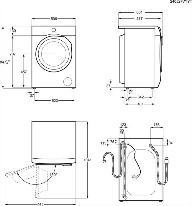 AEG - Lavatrice LR6FG84 8 Kg Classe A-Bianco
