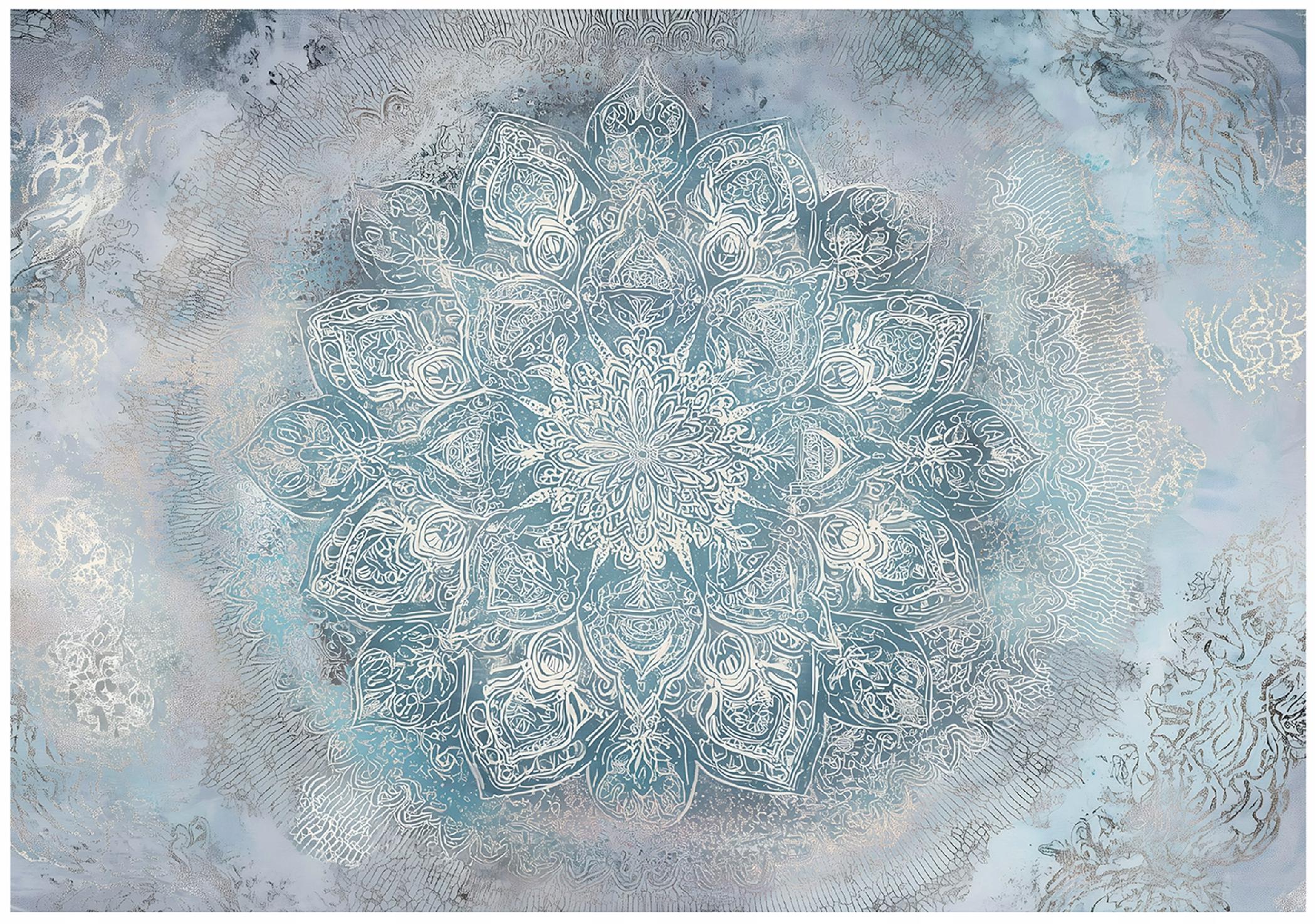 Mandala Concrete Abstract Loft Wall Mural for the Bedroom or Living Room