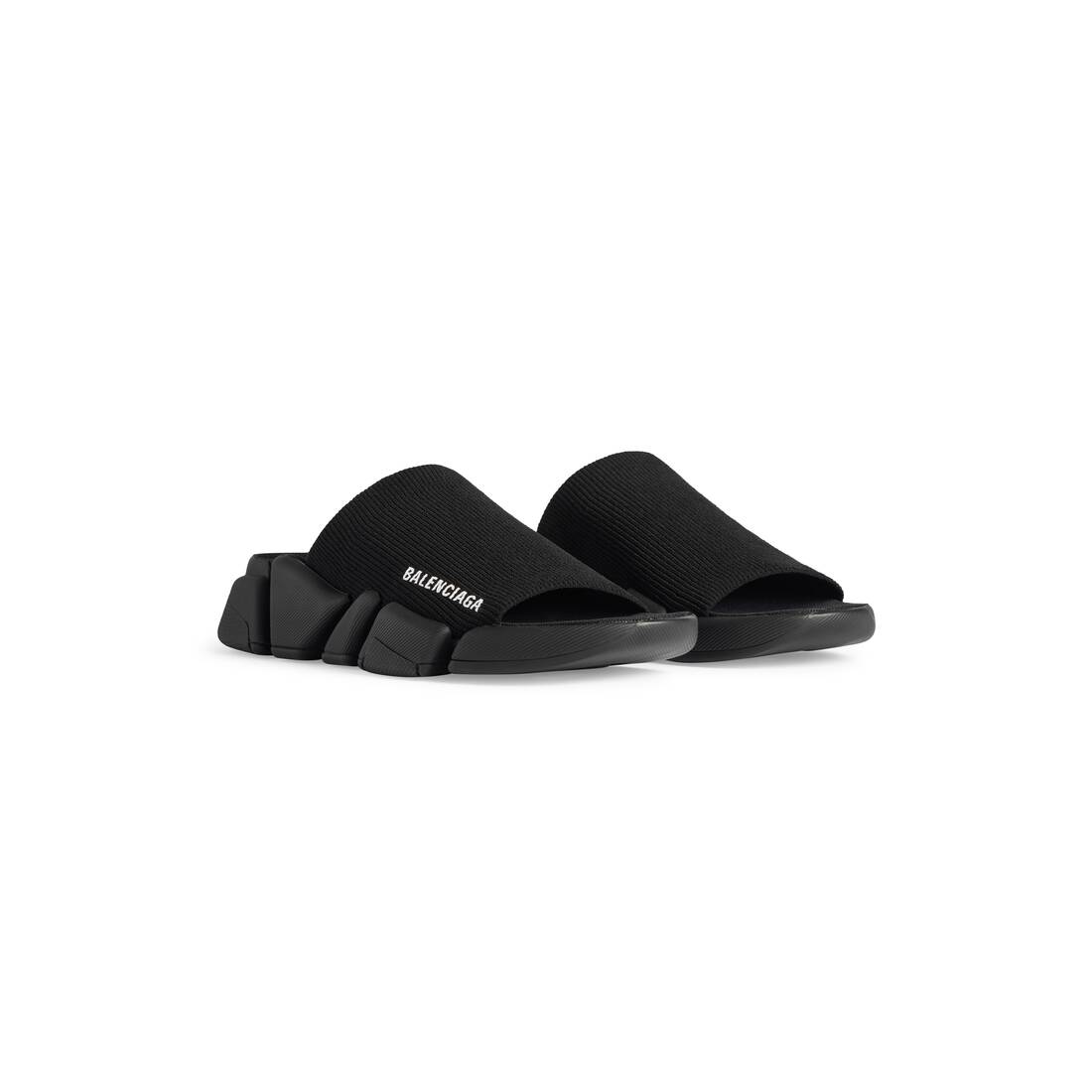 Womens Speed 2.0 Recycled Knit Slide Sandal in Black