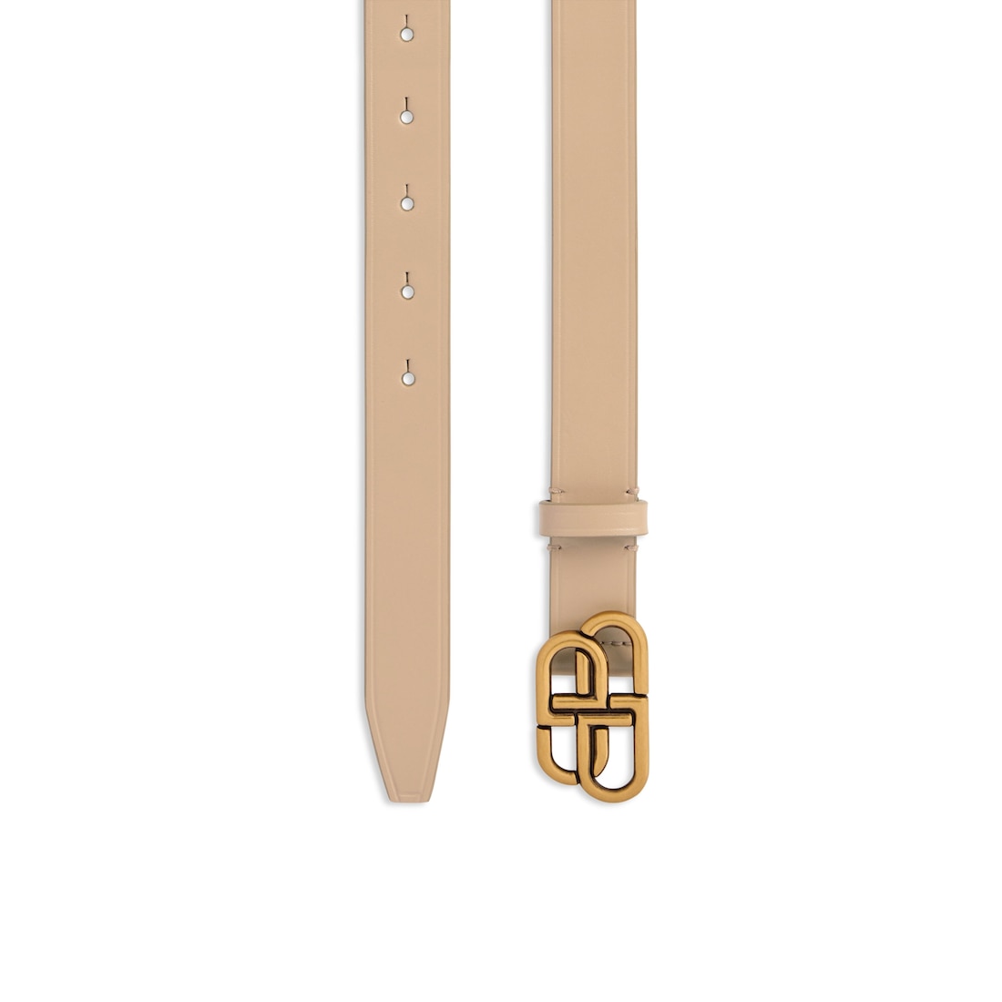 Women’s Bb Thin Belt in Latte