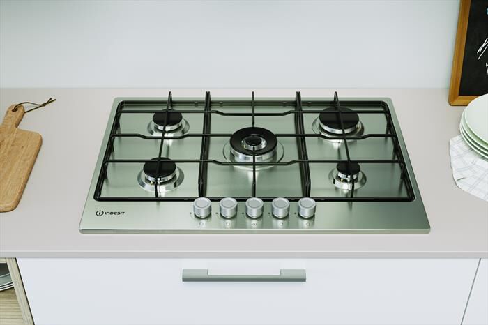 INDESIT - Piano cottura a gas THP 752 W/IX/I 1 73 cm