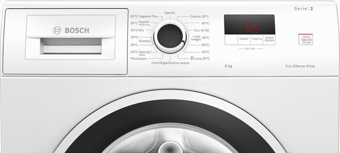 BOSCH - Lavatrice Serie 2 WGE03200IT 8Kg 1200g/m Classe A-Bianco