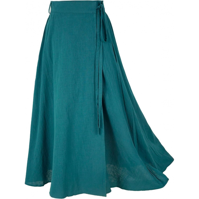 Women's Linen Wrap Skirt Casual