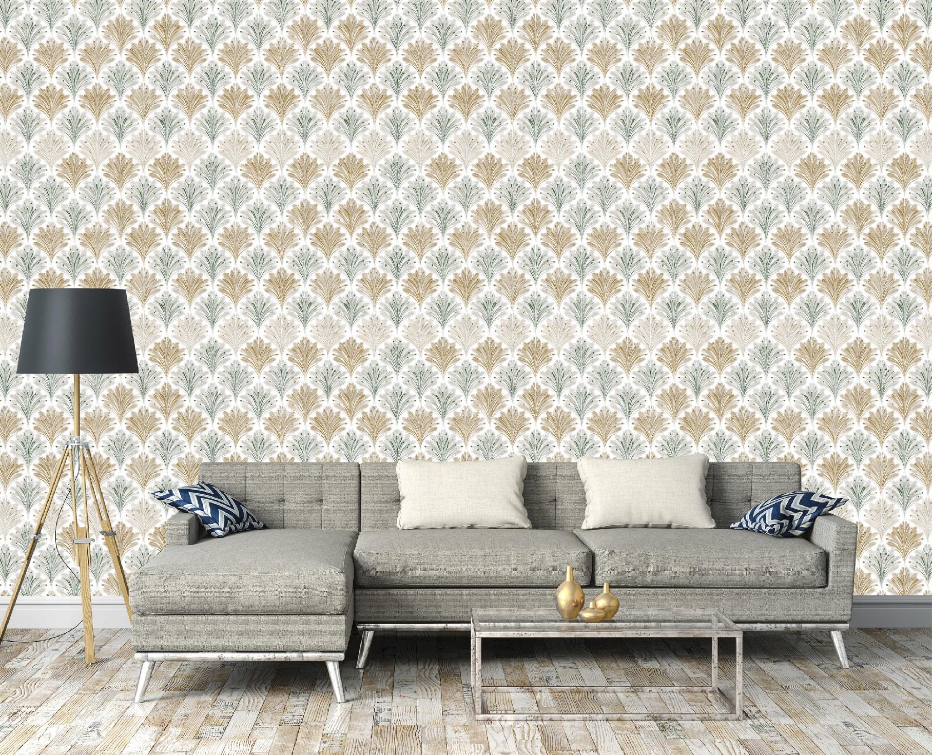 Vintage abstract wallpaper on non-woven fabric for living room and bedroom walls