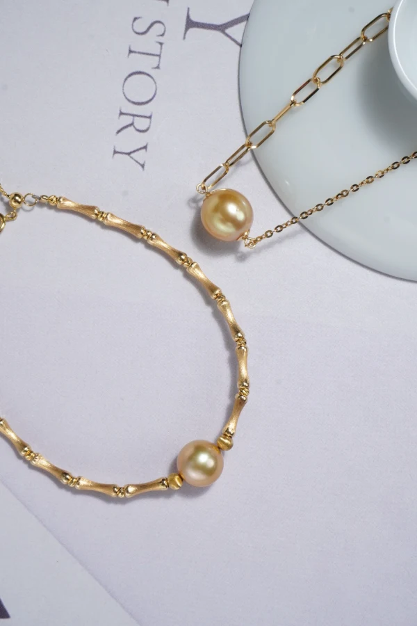 18k Gold Saltwater Pearl Bracelet