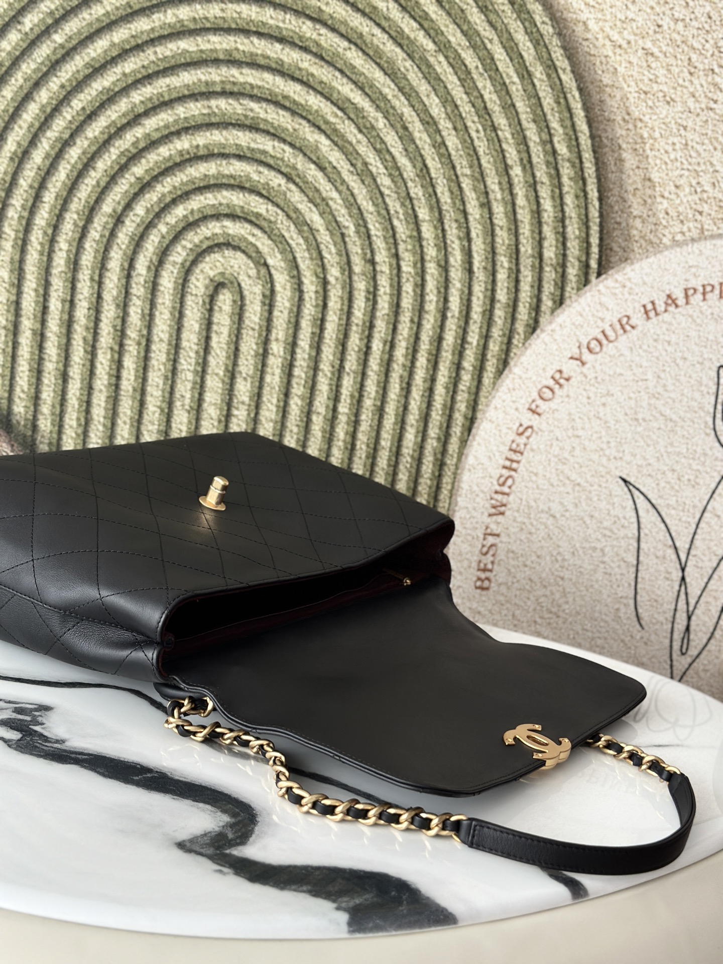 Black Calfskin Quilted Kelly Top-Handle Bag (Classic Style) - Mocuir