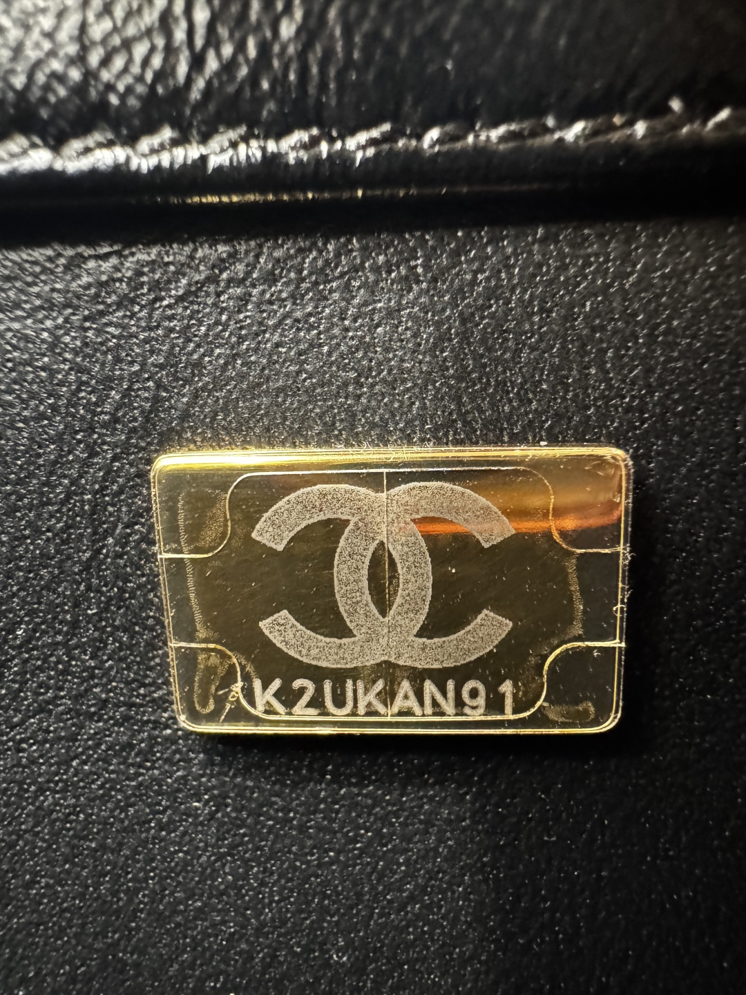 24B Classic Flap Large with Twist Handle in Black Waxed Lambskin with Gold-Tone Hardware (Model AS5166) - Mocuir