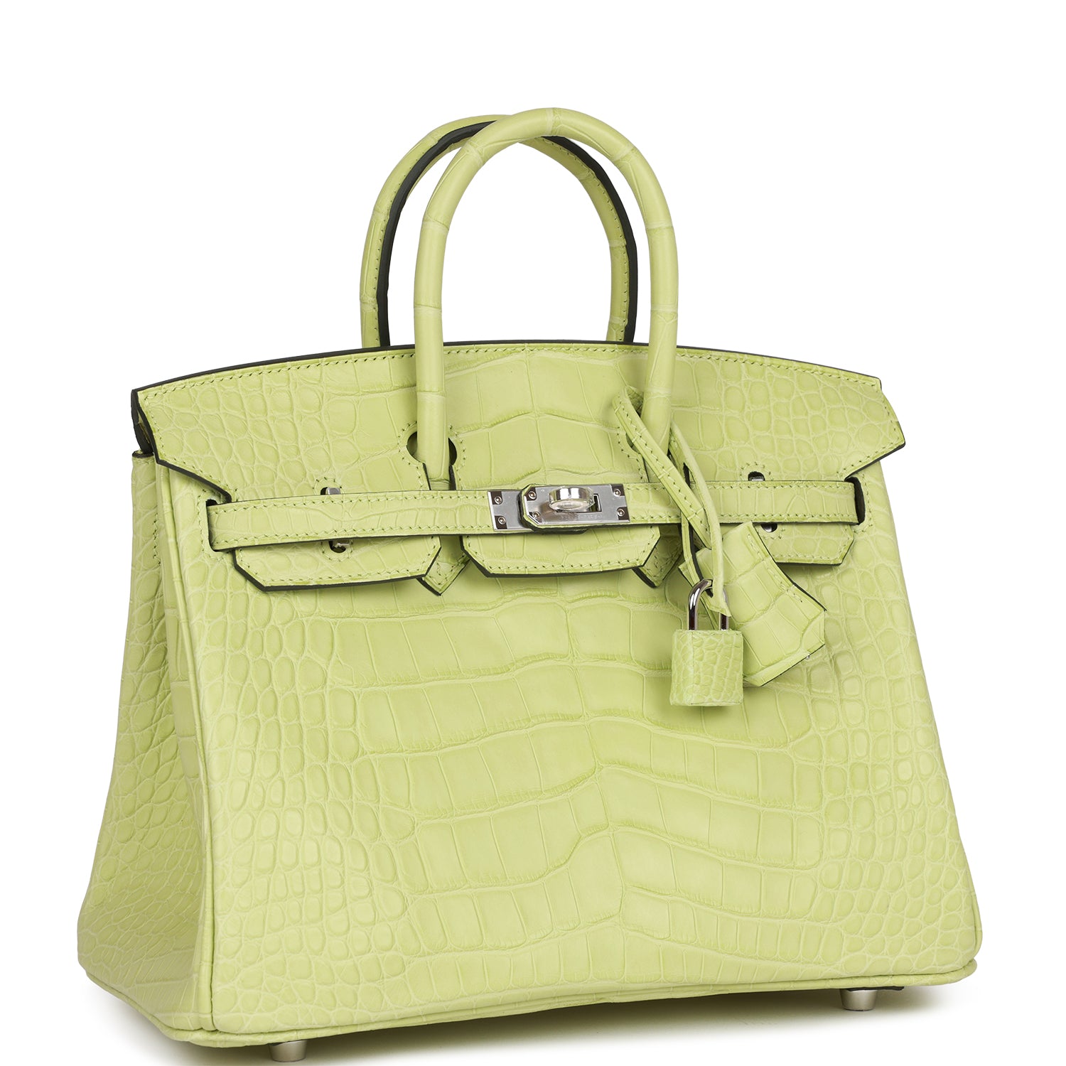 Birkin 25 Jaune Bourgeon Matte Alligator Palladium Hardware