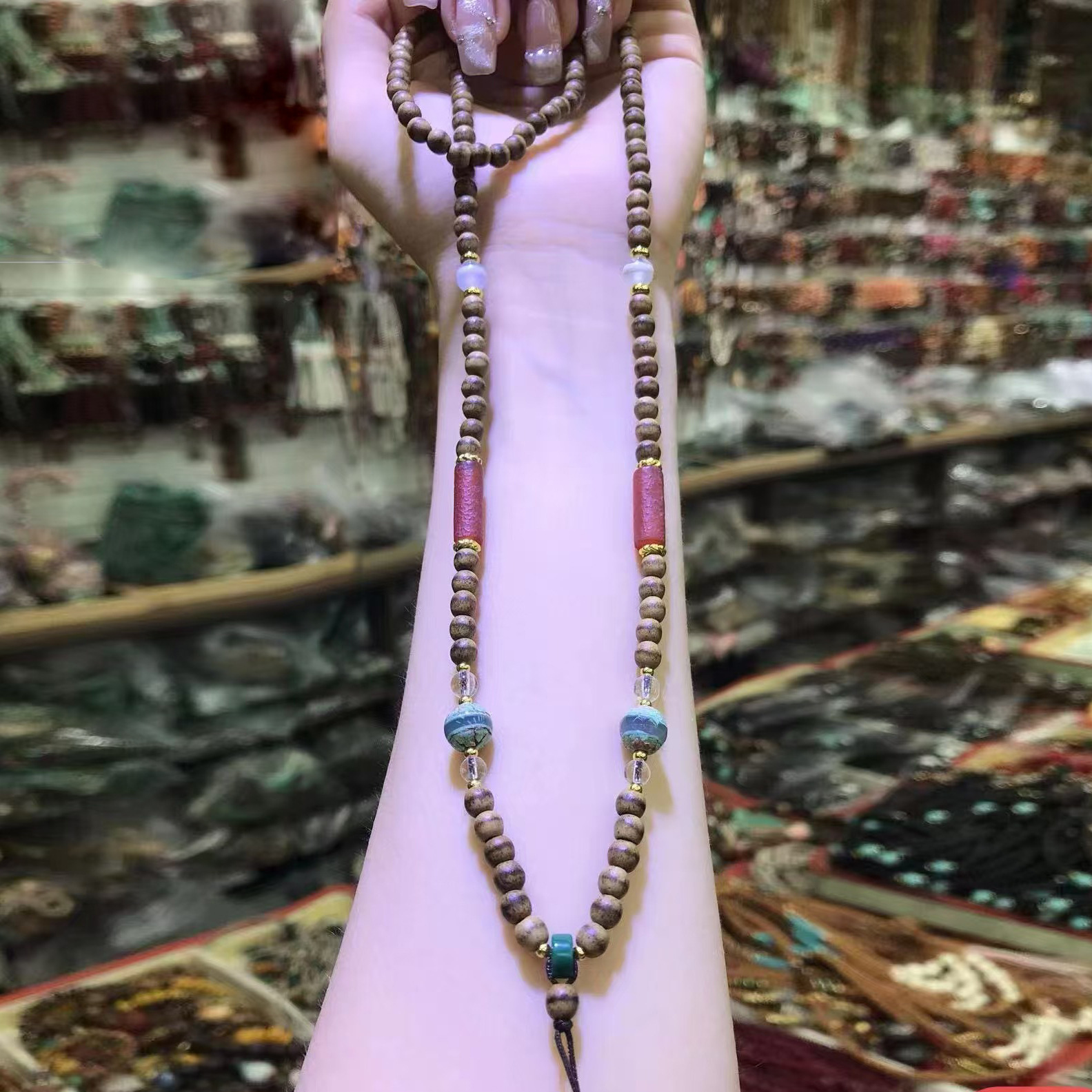 Universal pendant rope wooden strap rope