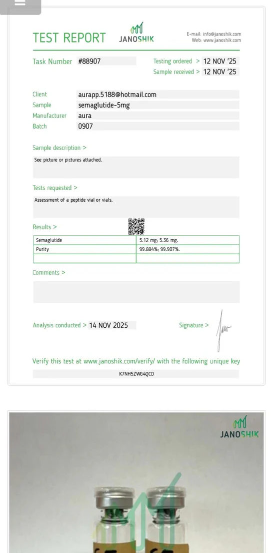 Single Vial Semaglutide Research Peptide