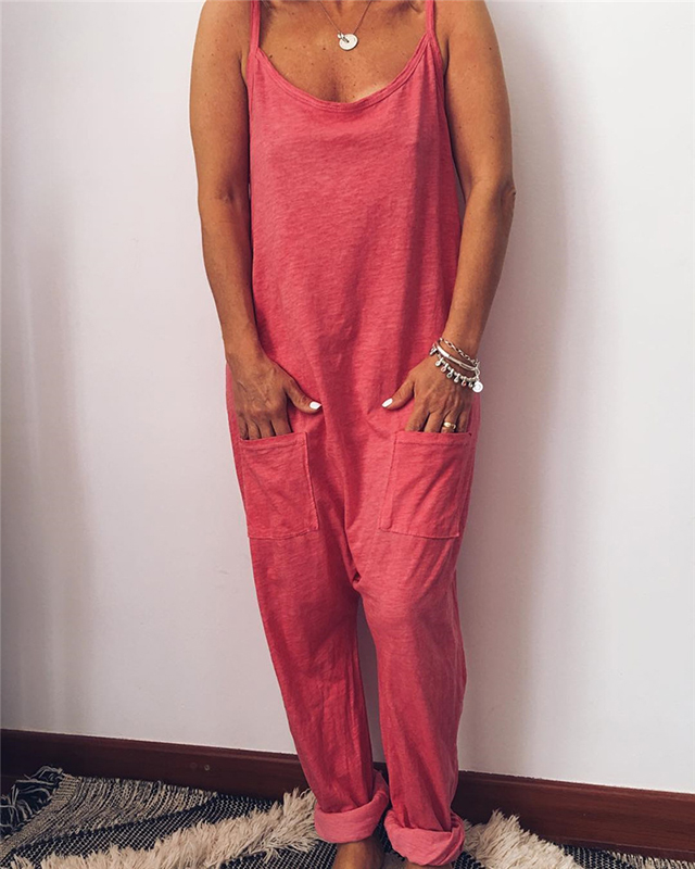 Women‘s Casual Sleeveless Jumpsuit