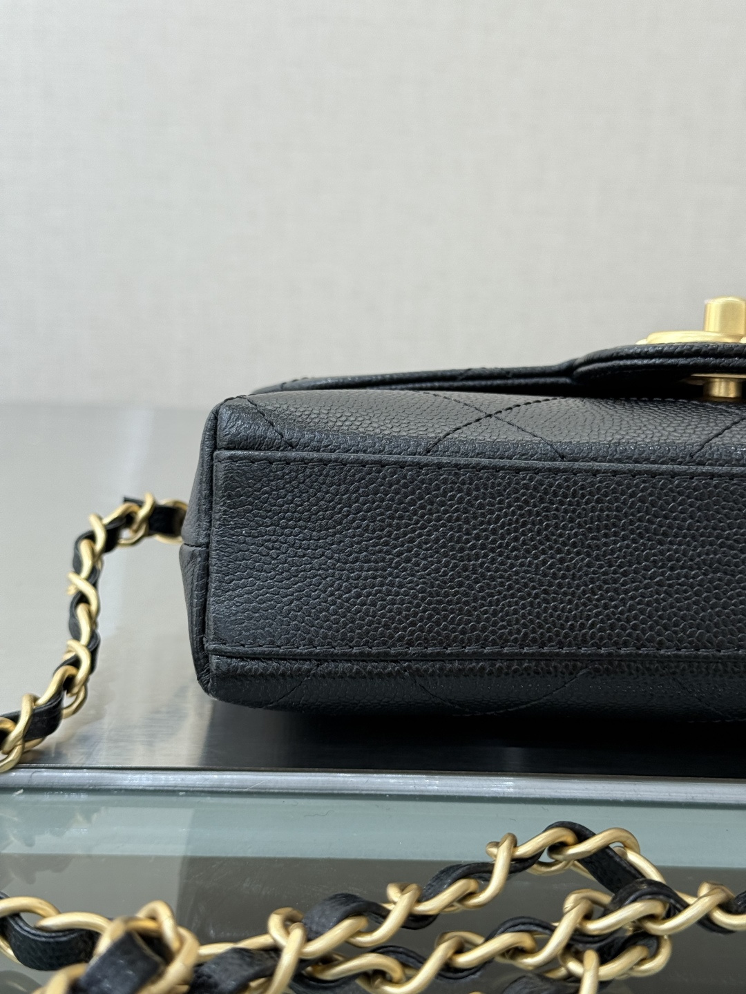 Small Rectangular Flap Bag with Top Handle - Mocuir