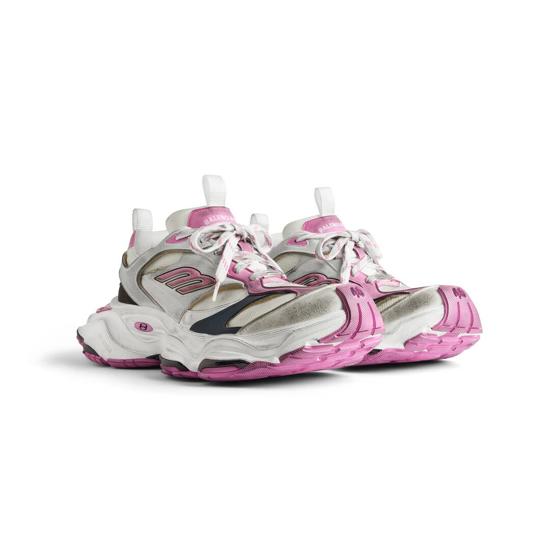 Womens Cargo Sneaker in Grey/white/pink