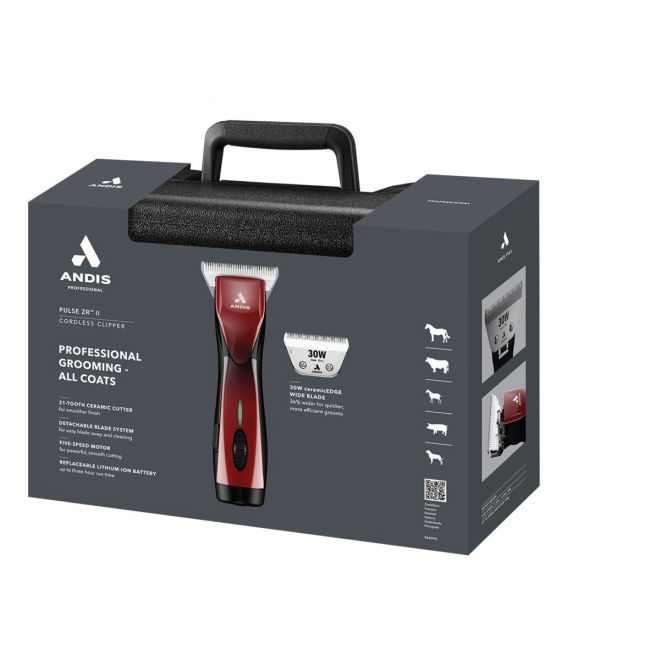 Andis Pulse ZR II Wide Klippemaskin Rød