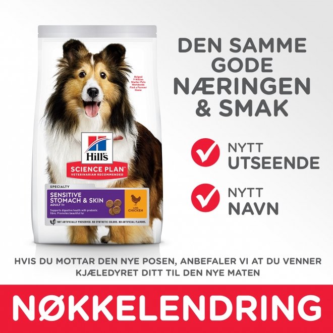 Hill's Science Plan Dog Adult Sensitive Stomach & Skin Medium Chicken