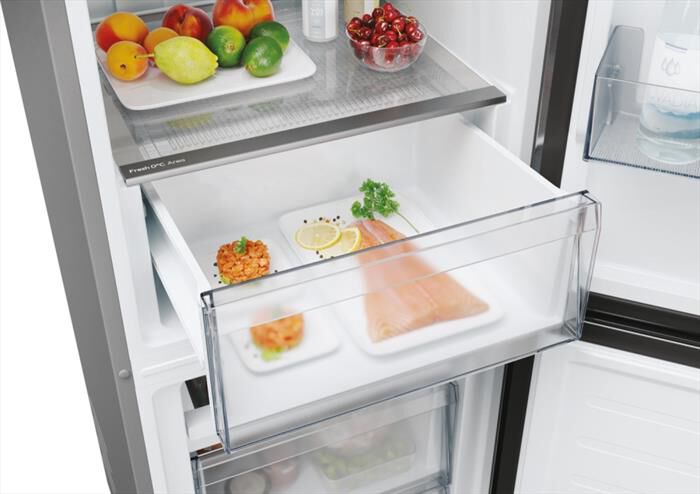 CANDY - Frigorifero combinato CNCQ2T518EX Classe E 279 lt-Acciaio inox