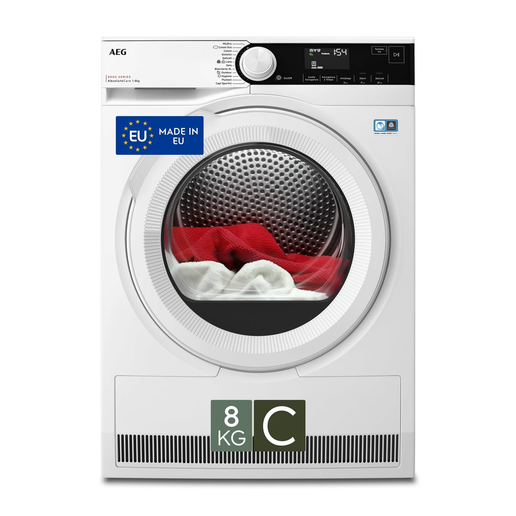 AEG Asciugatrice Serie 8000 AbsoluteCare 8 kg TR8D83GW