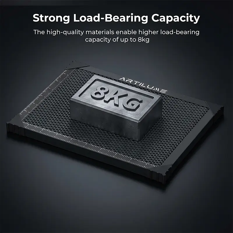 Artilume Honeycomb Aluminum Laser Bed - Fire Protection Engraving & Cutting Working Table, Fast Heat Dissipation, Cleaner Cuts, Compatible with Most Laser Engraving Machines