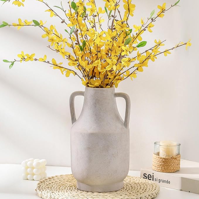 VASEA Ceramic Flower Vase with Handles