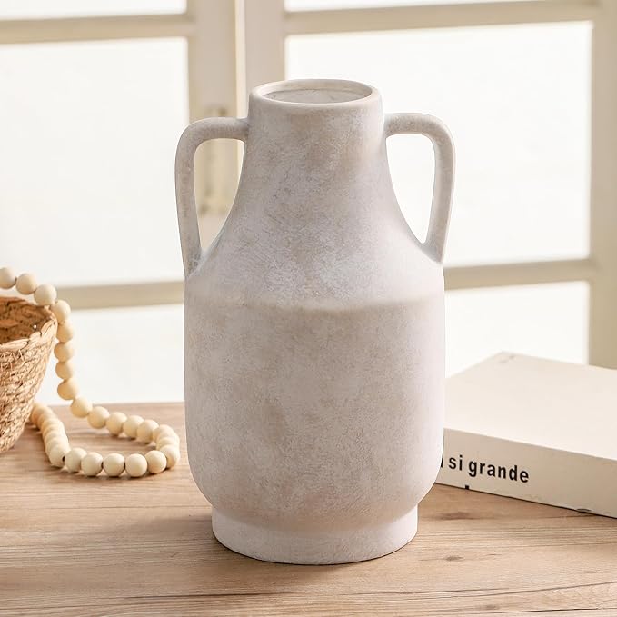 VASEA Ceramic Flower Vase with Handles