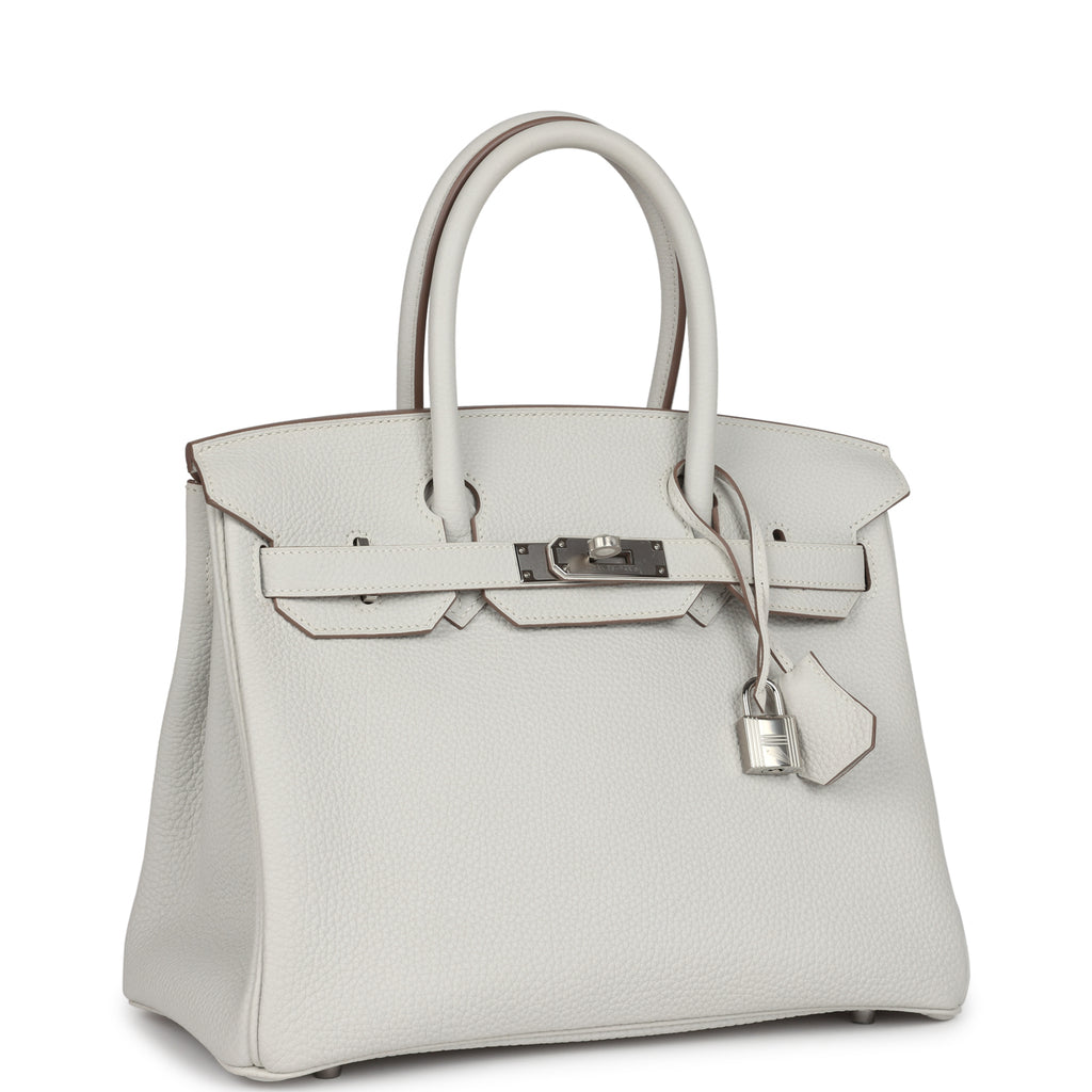 Birkin 30 Gris Pale Togo Palladium Hardware