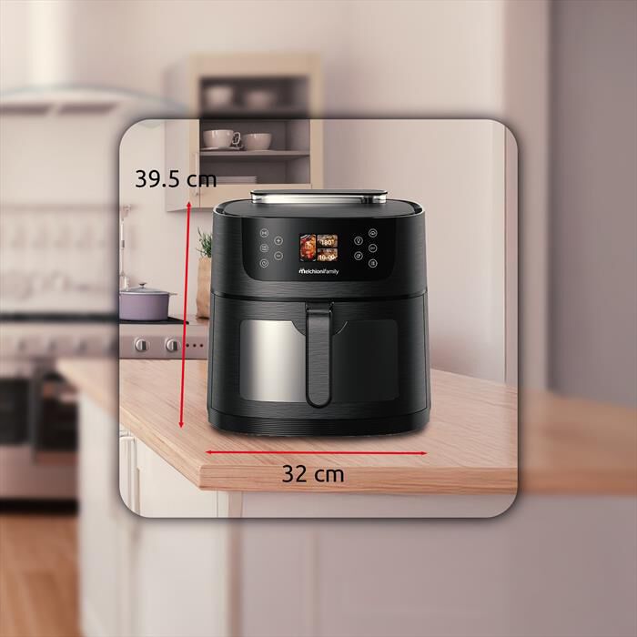 MELCHIONI FAMILY - Friggitrice ad aria DORA AI 8L-Nero / Plastica