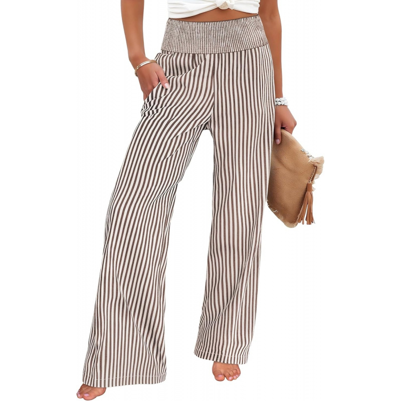 Women's Palazzo Pants, Striped & Gingham