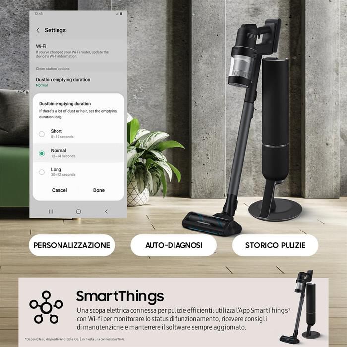 SAMSUNG - Scopa elettrica VS90F40DEK/WA-Satin black