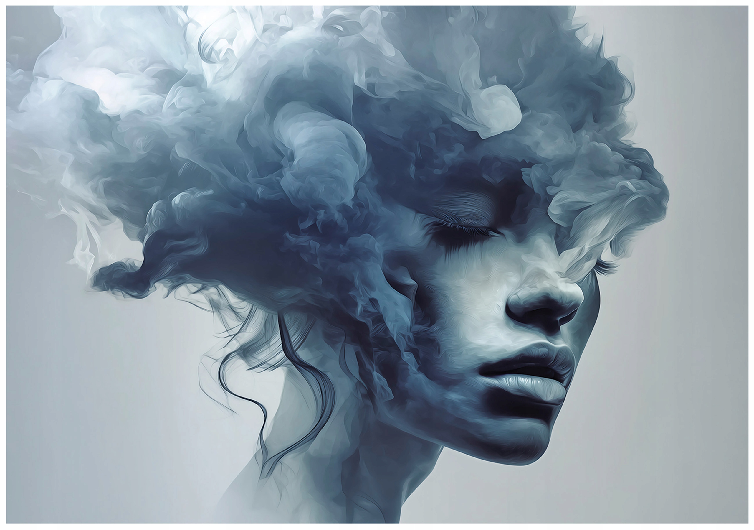 Wall mural woman face art for bedroom living room wallpaper non-woven