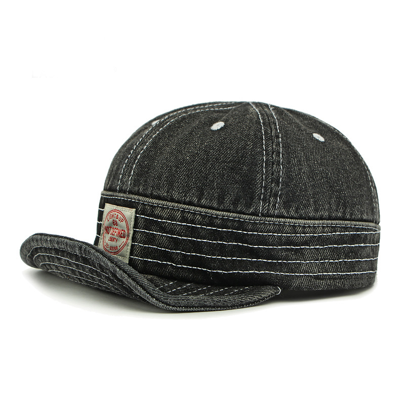 Men's Retro Washed Denim Soft Brim Contrast Stitching Baseball Cap