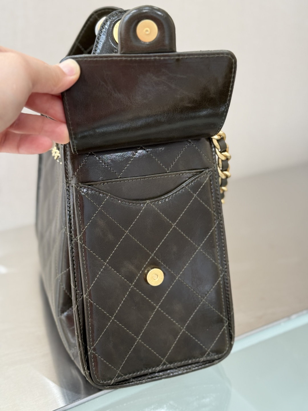 25Bag Medium Drawstring Bag(Dark Green) - Mocuir