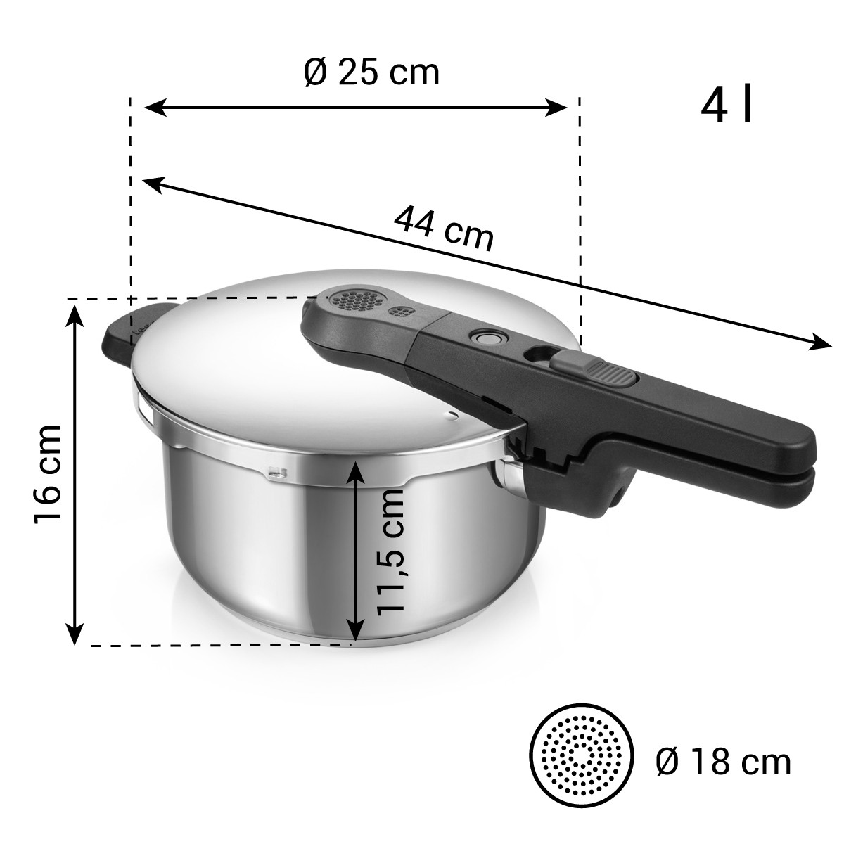 Tlakový hrnec ELEMENT 4,0 l