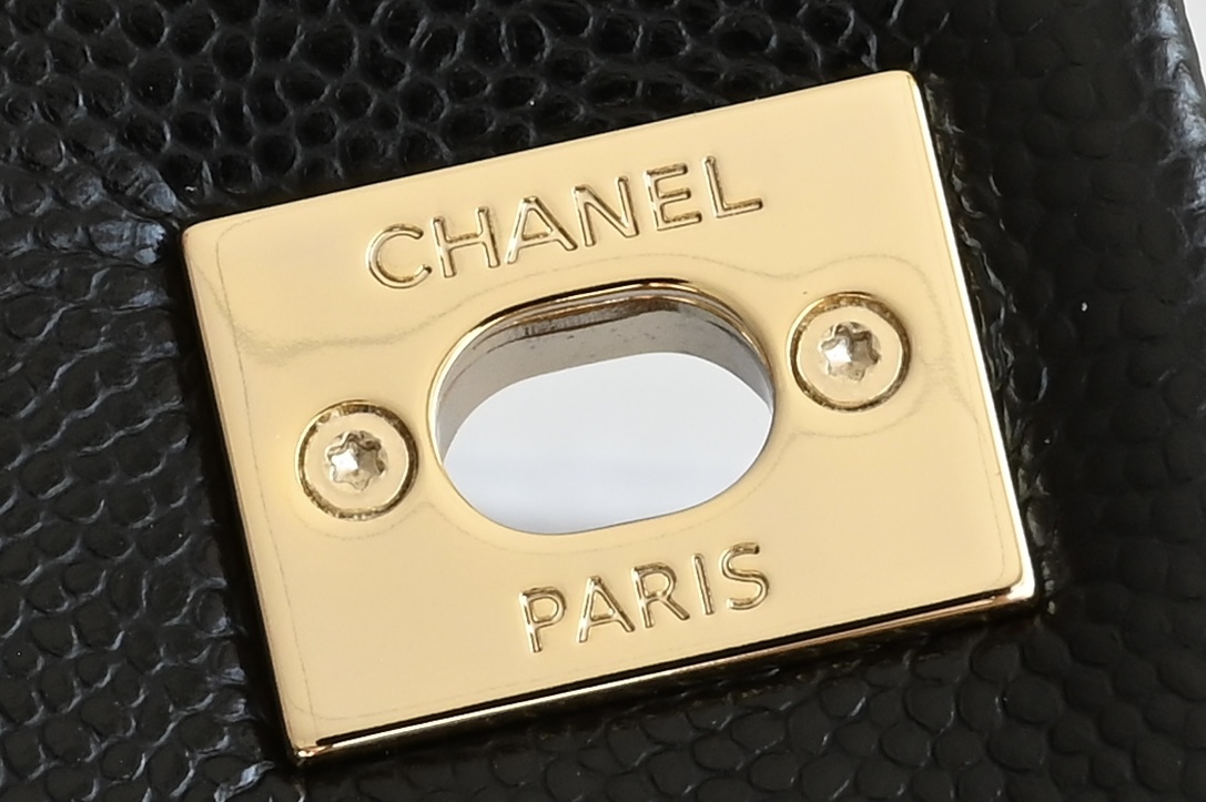 25P Duma Backpack in Black Caviar Leather with Light Gold-Tone Hardware (Model AS4376) - Mocuir