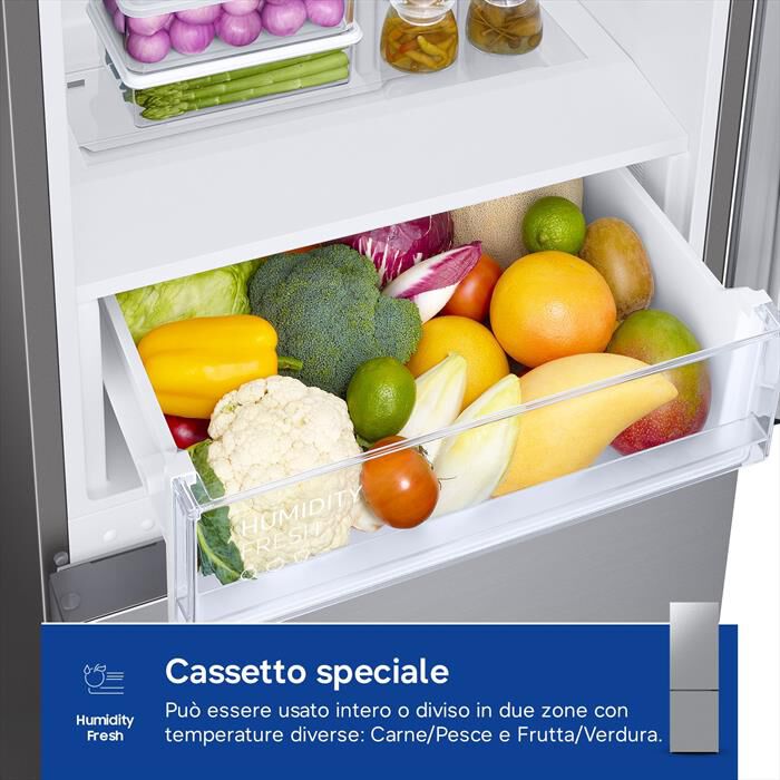 SAMSUNG - Frigorifero combinato RB33B610ESA/EF ClasseE 344lt-SILVER INOX