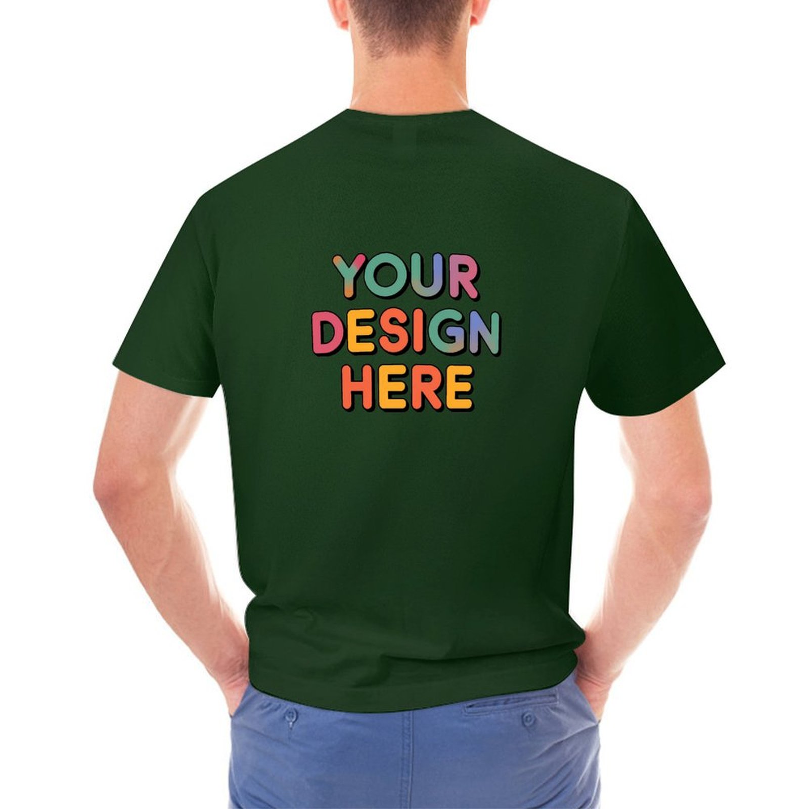Customized Men’s T-Shirt Back Print in Pure Cotton