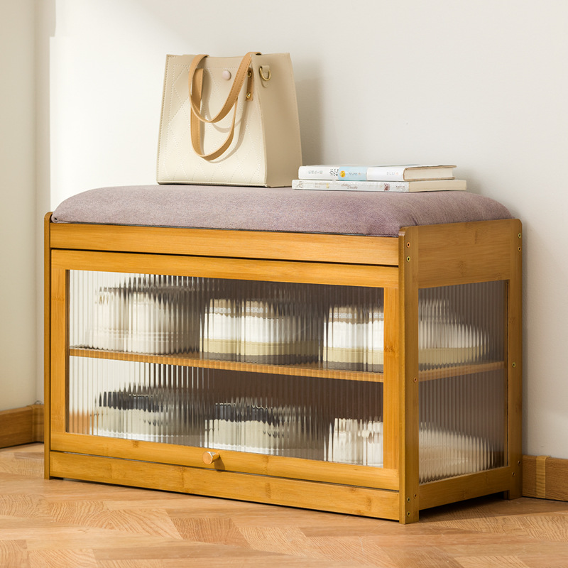 Shoe changing stool door home shoe cabinet can sit stool integrated door long stool home light luxury high-grade shoes wearing stool