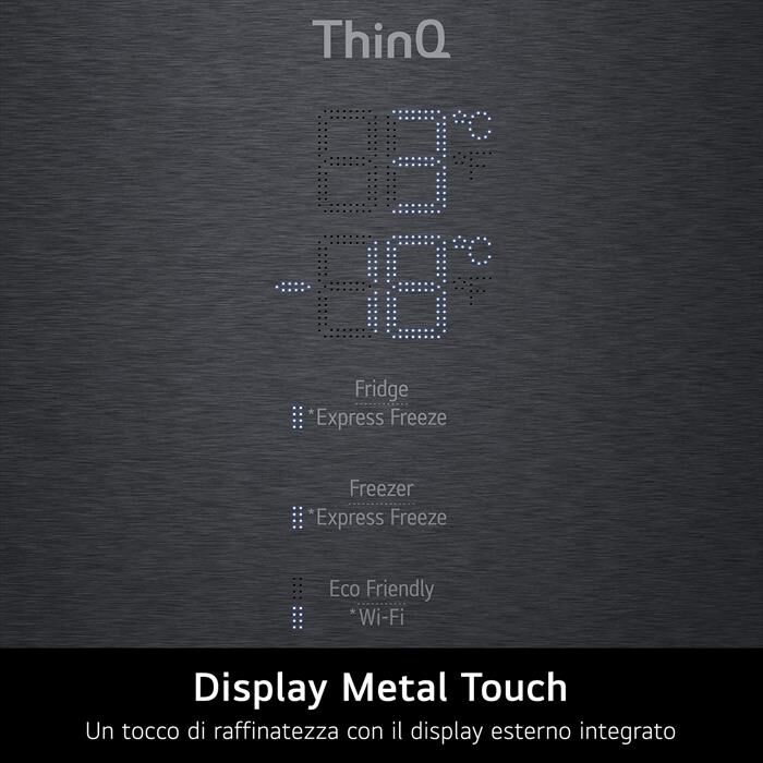 LG - Frigorifero combinato GBB569MCAMN.AMCQEUT Classe E-Nero